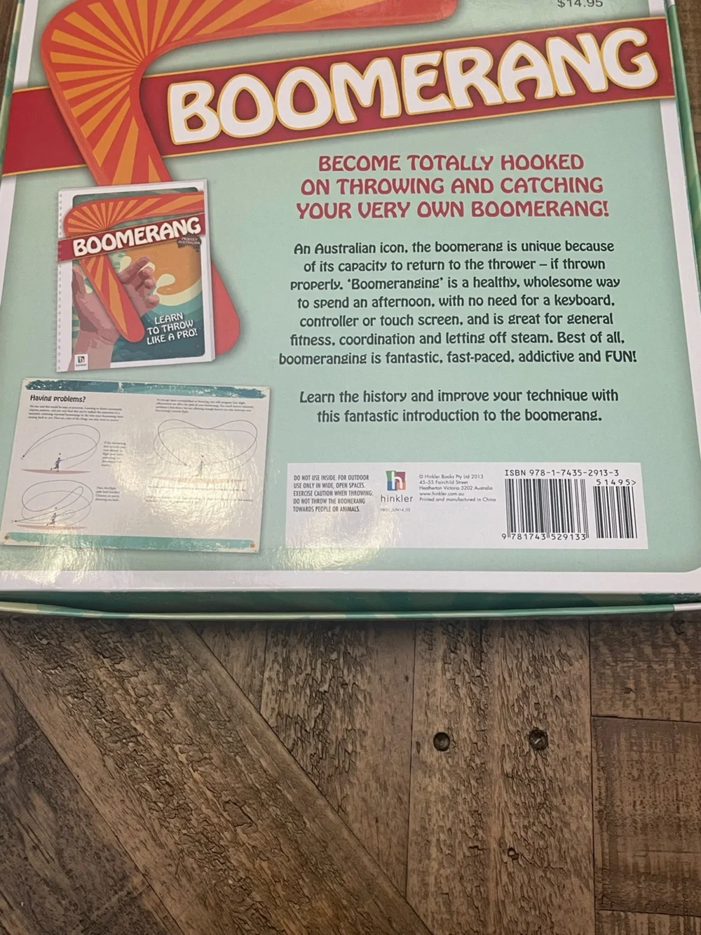 Boomerang Learn to Throw Like a Pro - Teal & Red Box